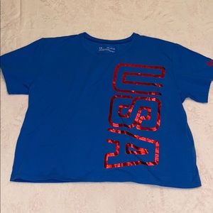cropped USA tee!!